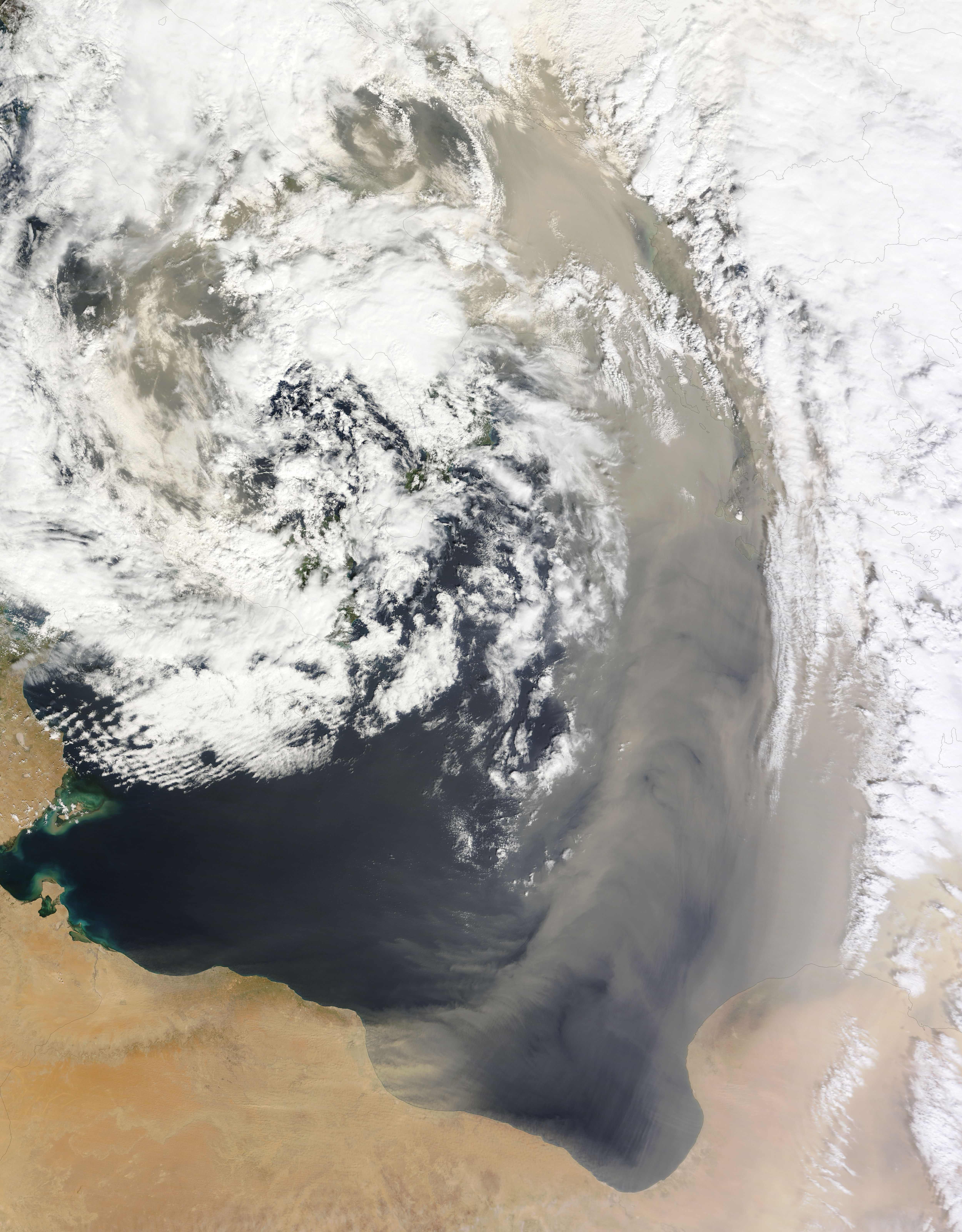 Dust storm over the eastern Mediterranean - related image preview