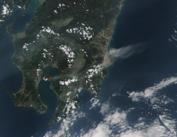 Plume from Sakura-jima, southern Japan (VIIRS afternoon overpass) - related image preview