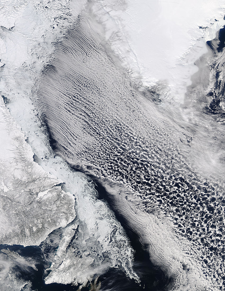 Sea Ice and Cloud Streets in the Labrador Sea - related image preview