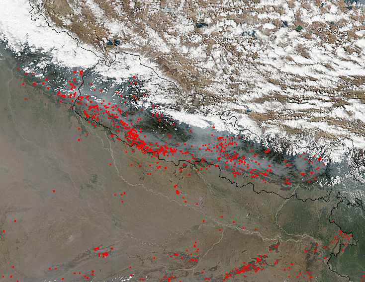 Fires and smoke in Nepal - related image preview