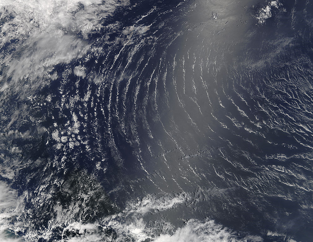 Wave clouds in the centeral Atlantic Ocean - related image preview