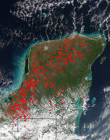 Fires on the Yucatán Peninsula - related image preview