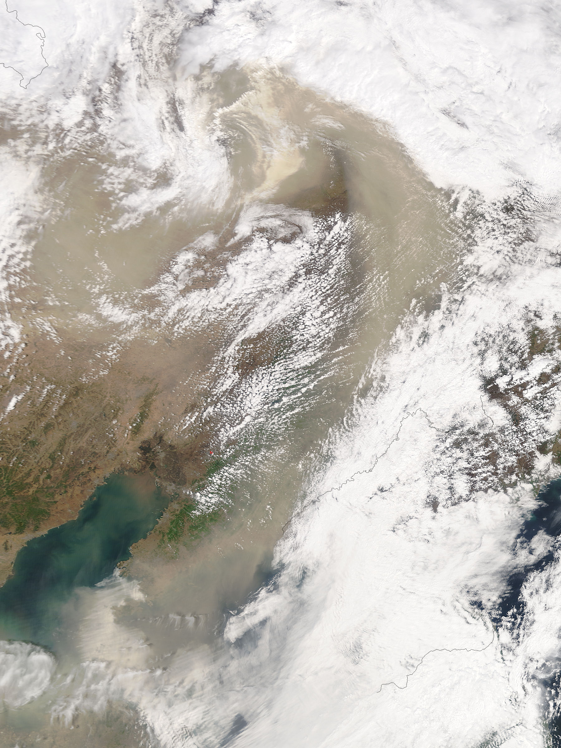 Gobi dust over northeastern China