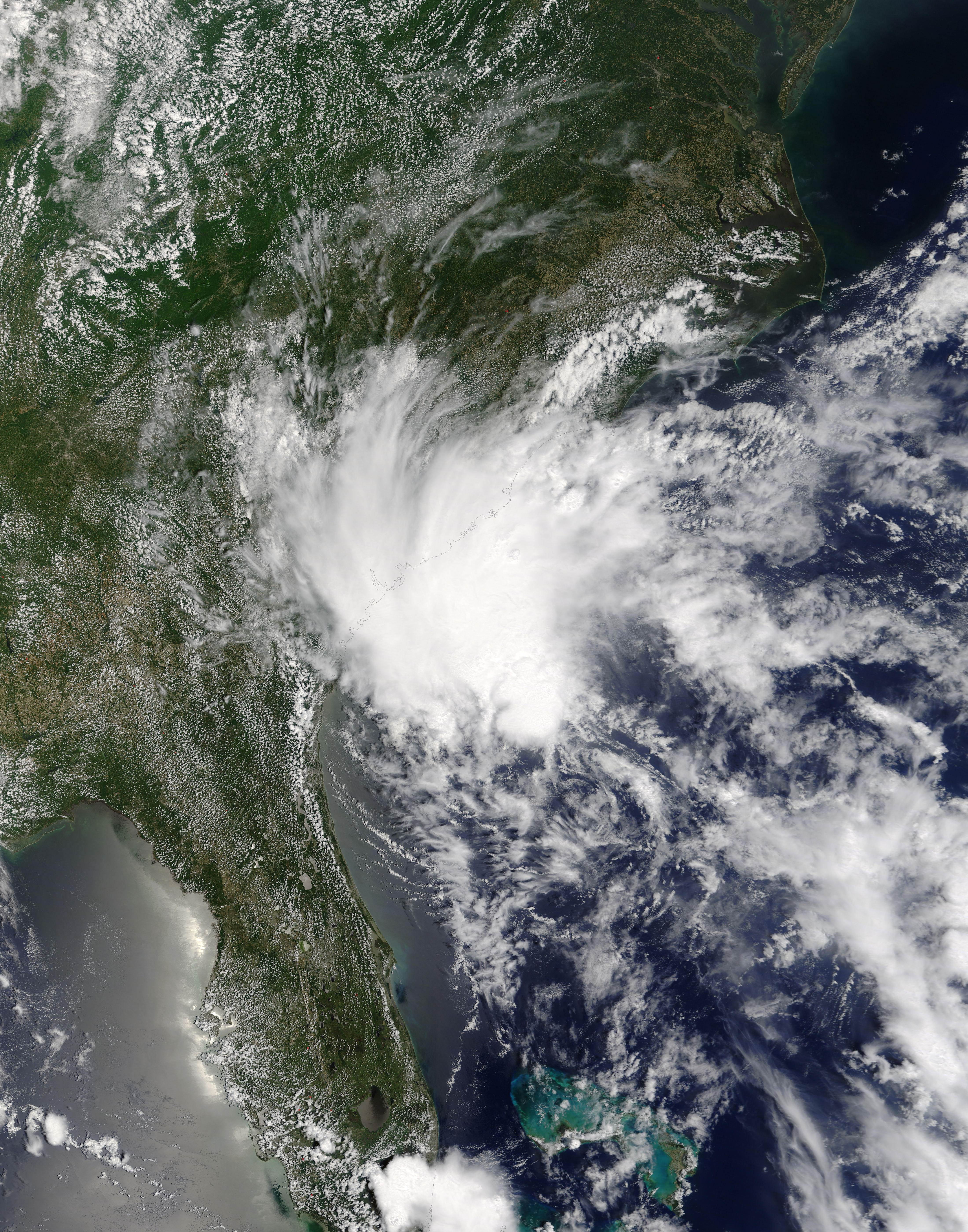 Tropical Storm Bonnie (02L) over South Carolina - related image preview