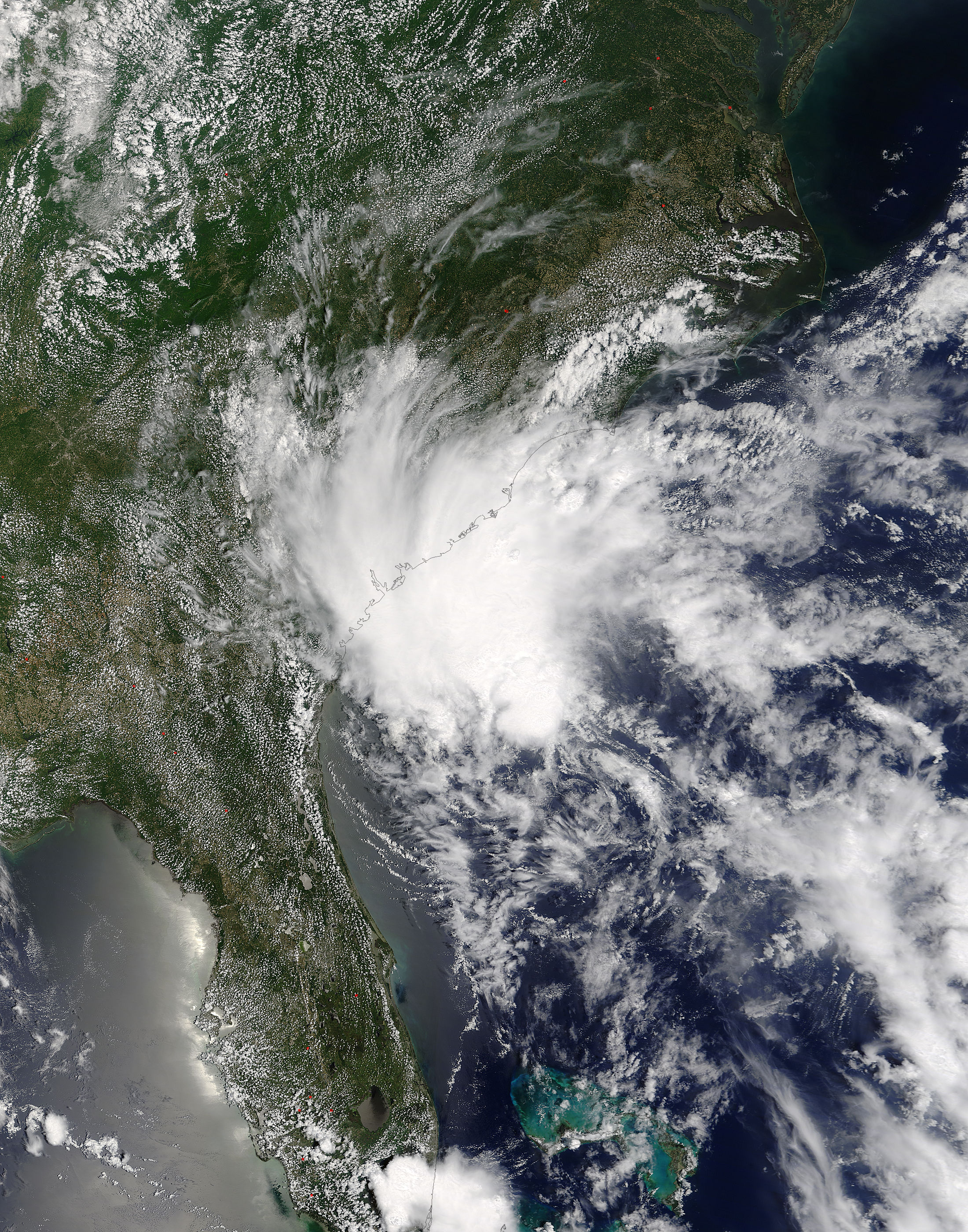 Tropical Storm Bonnie (02L) over South Carolina - related image preview