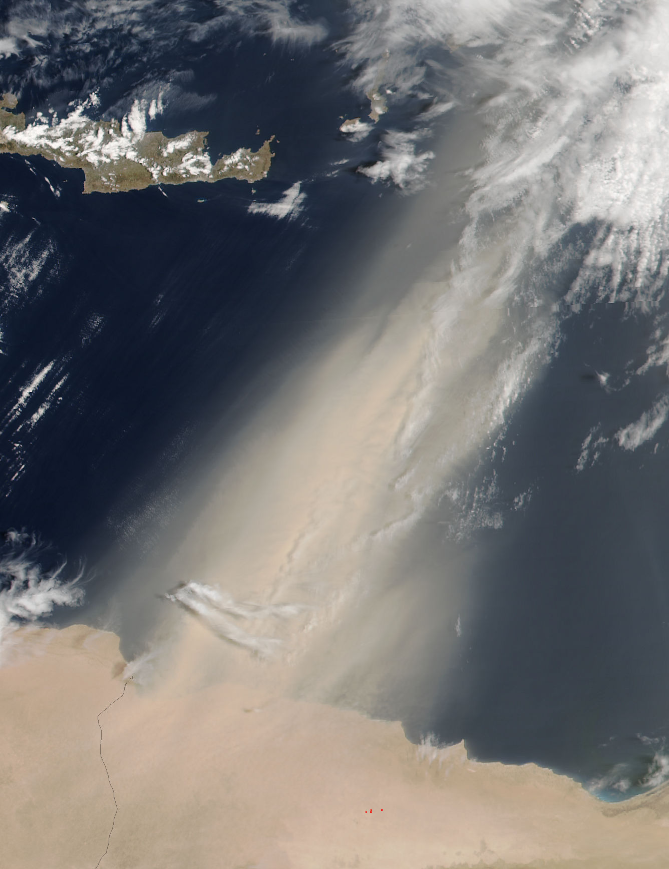 Dust storm off Egypt - related image preview