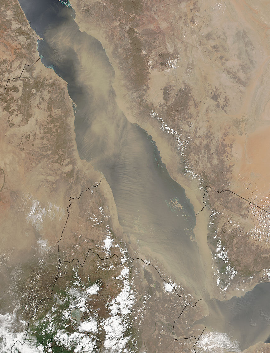 Dust storm over the Red Sea - related image preview