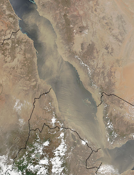 Dust storm over the Red Sea - related image preview