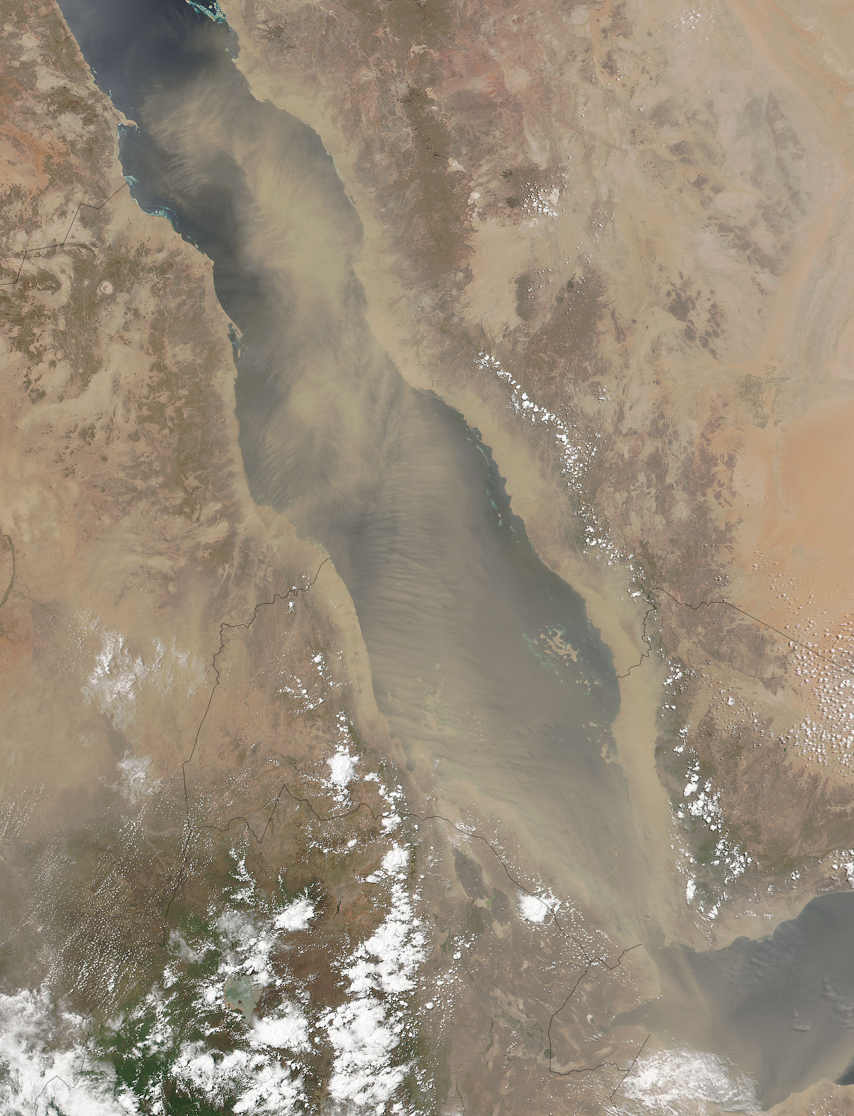 Dust storm over the Red Sea - related image preview