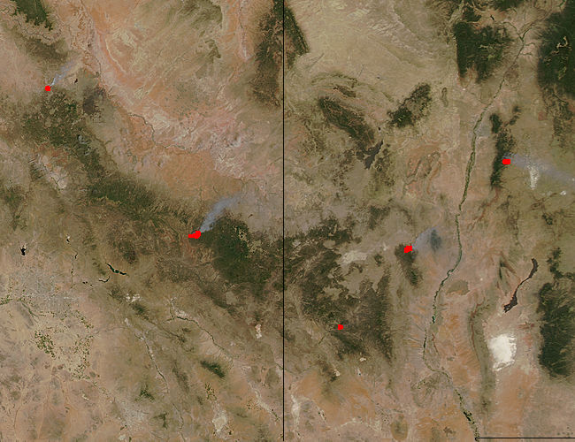 Fires in New Mexico and Arizona - related image preview