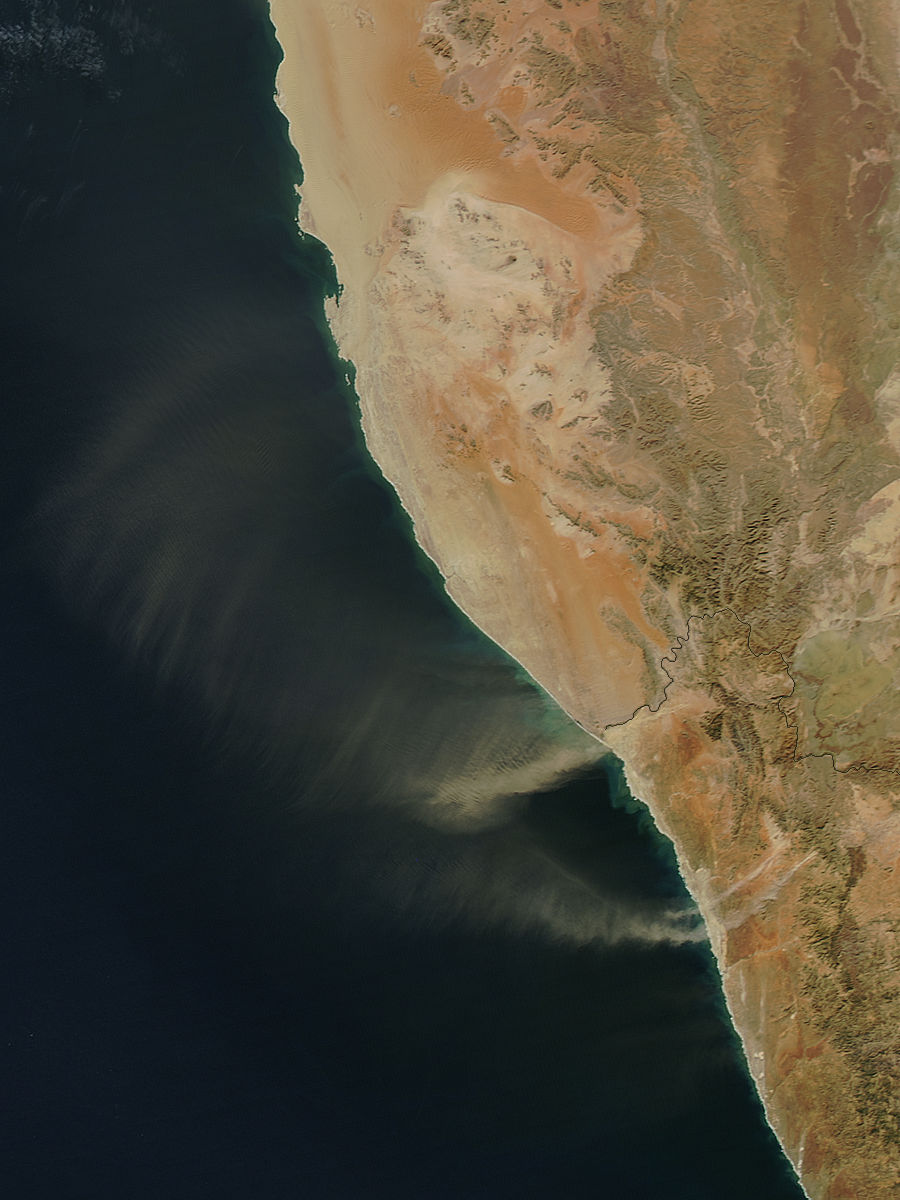 Dust storms off Namibia - related image preview