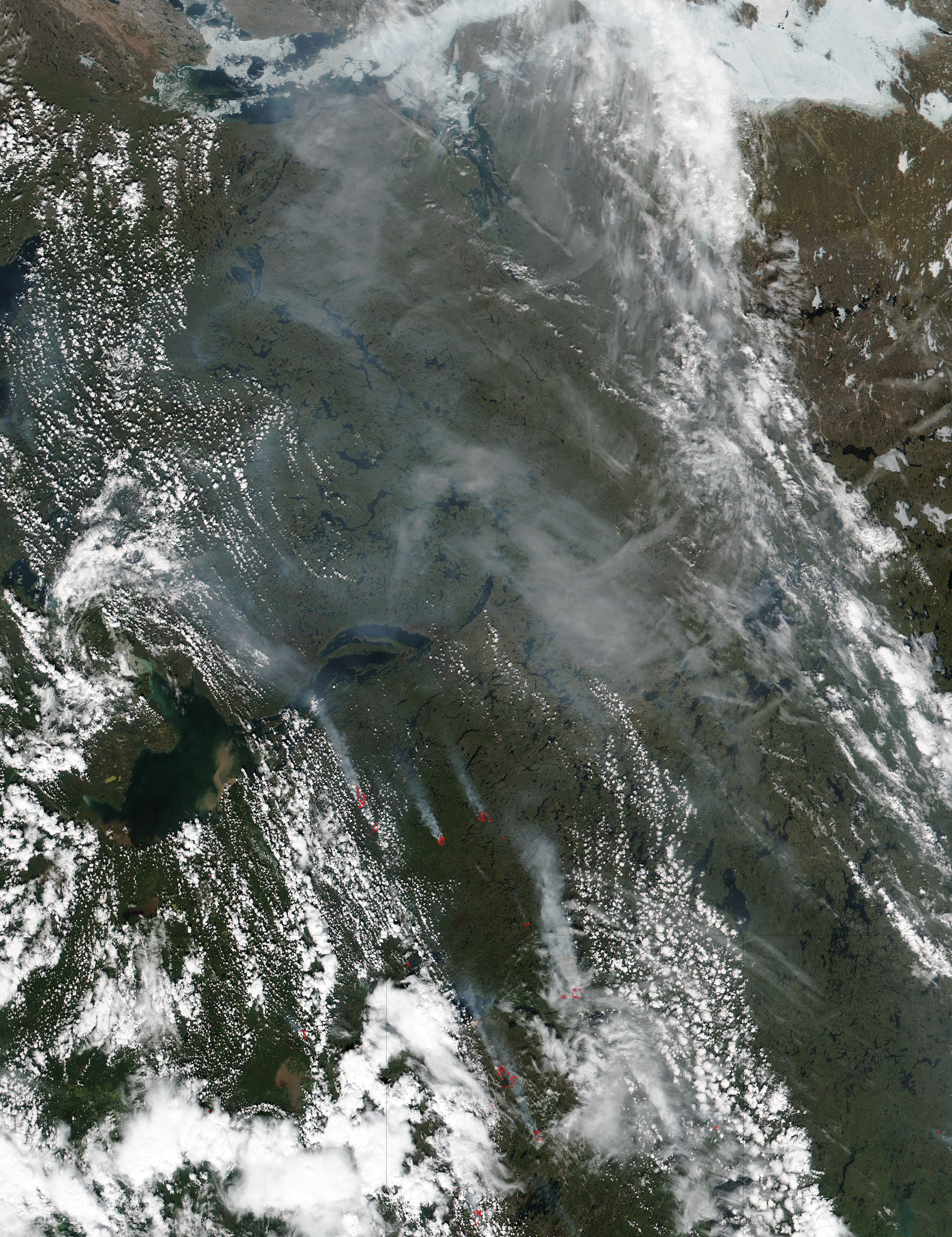 Fires and smoke in northern Canada - related image preview