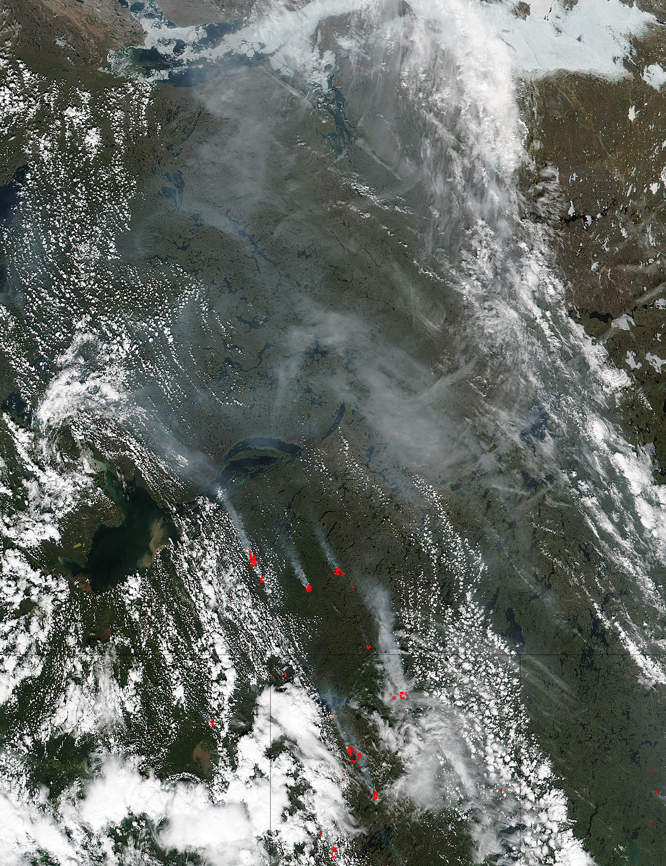 Fires and smoke in northern Canada - related image preview