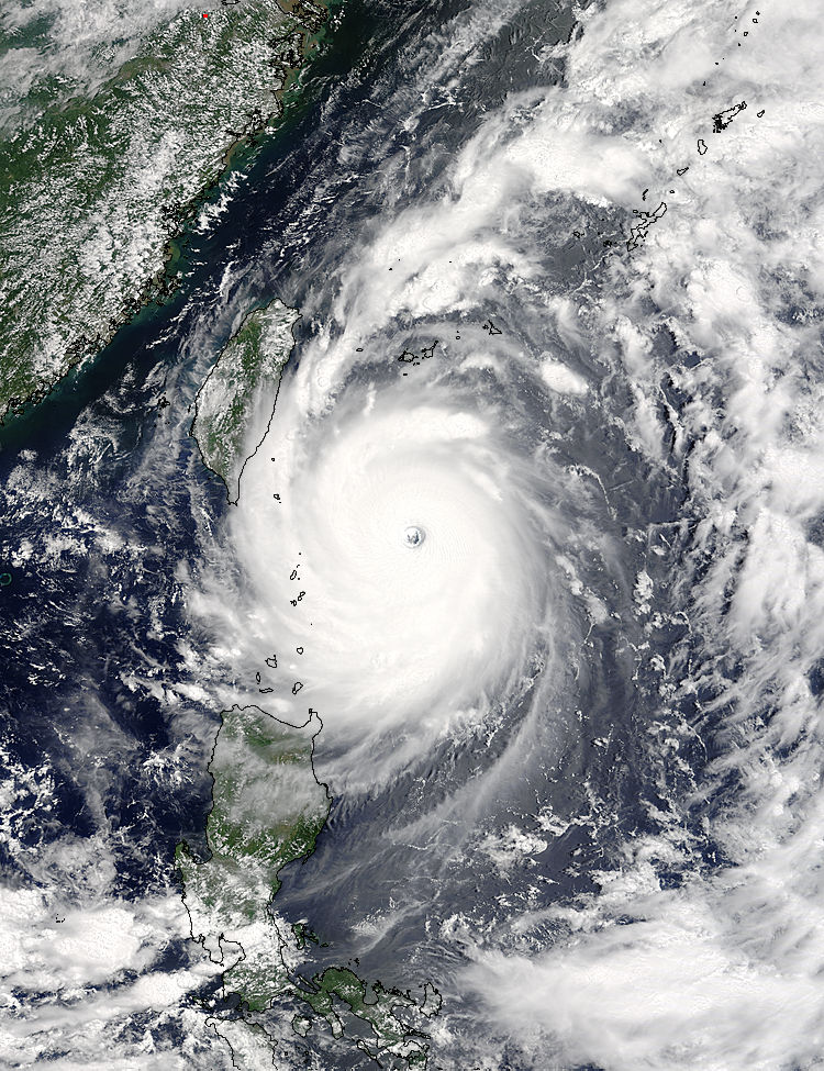 Super Typhoon Nepartak (02W) approaching Taiwan - related image preview