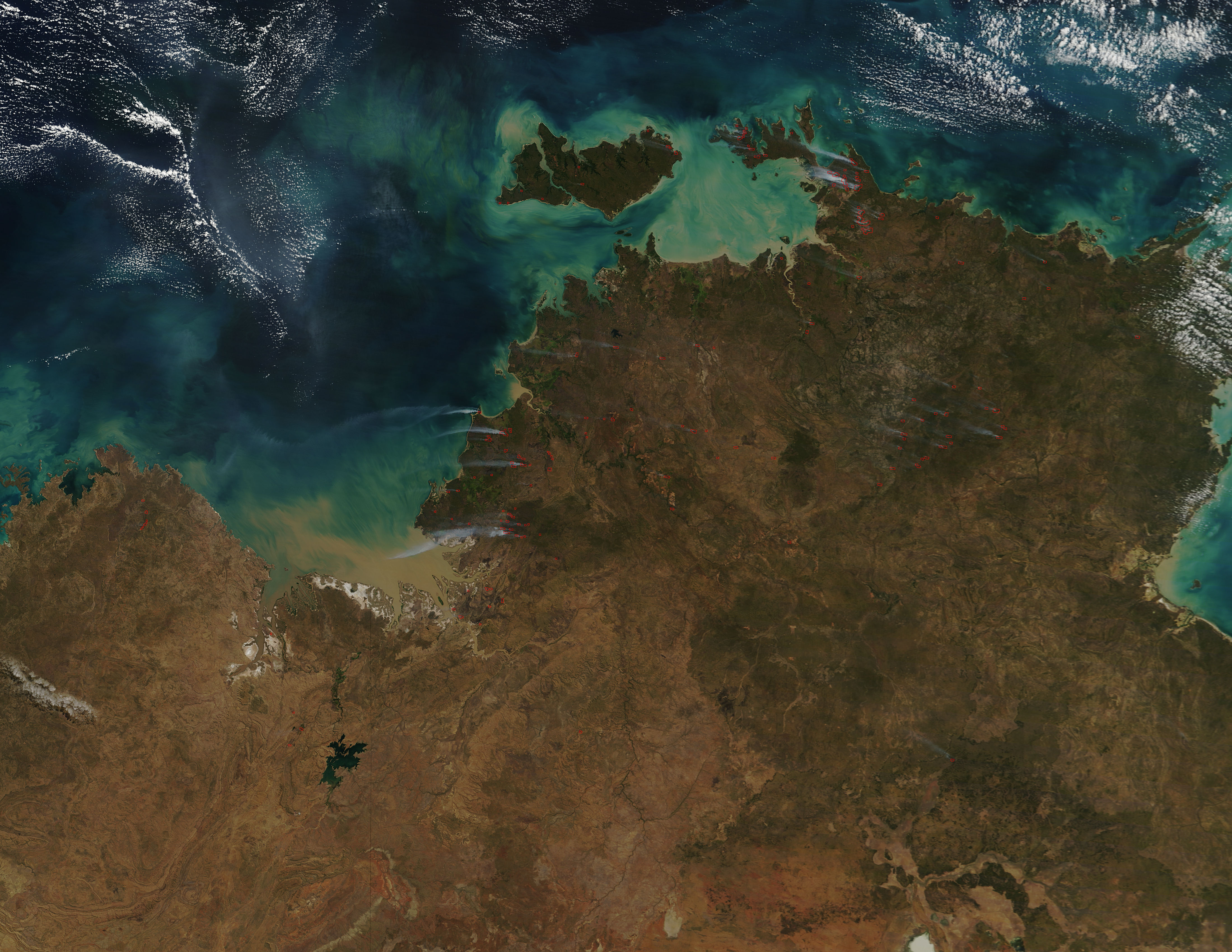 Fires in northern Australia (morning overpass) - related image preview