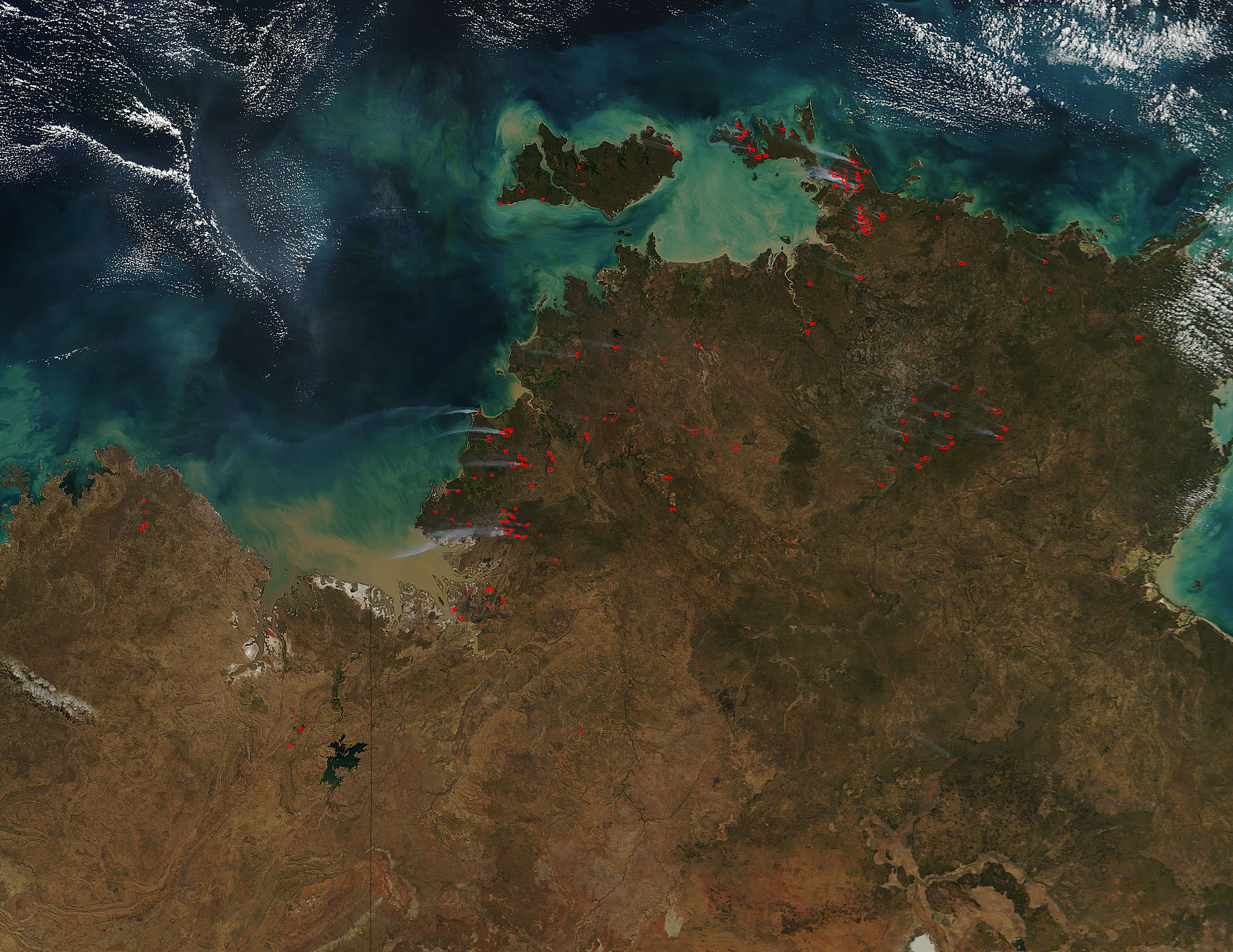 Fires in northern Australia (morning overpass) - related image preview