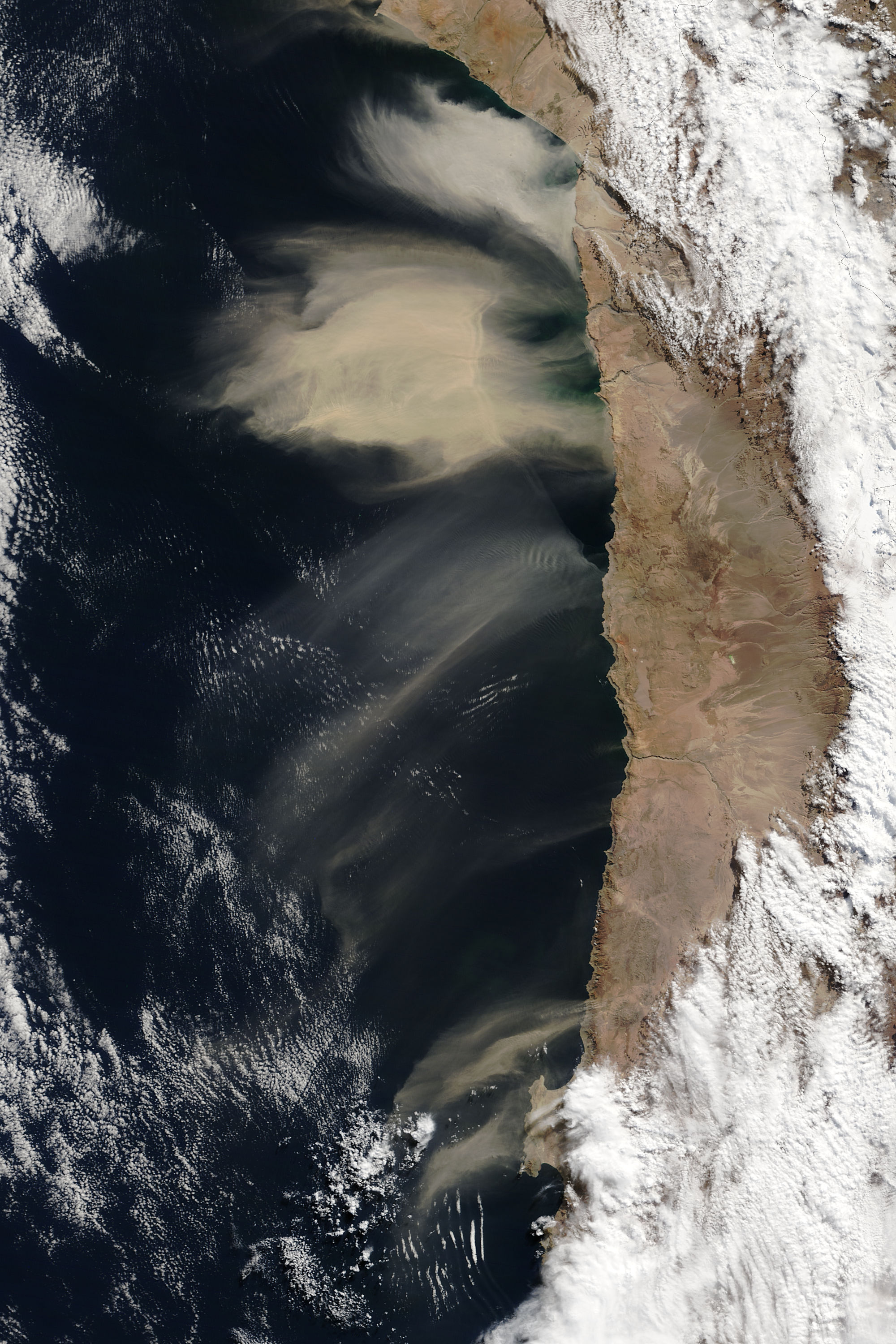 Dust storms off northern Chile - related image preview