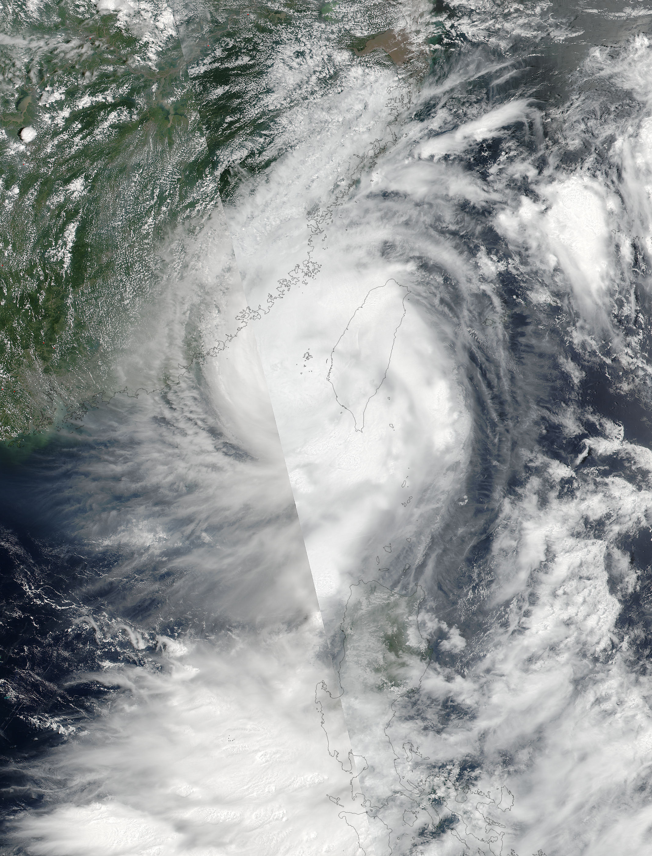Typhoon Nepartak (02W) over Taiwan - related image preview