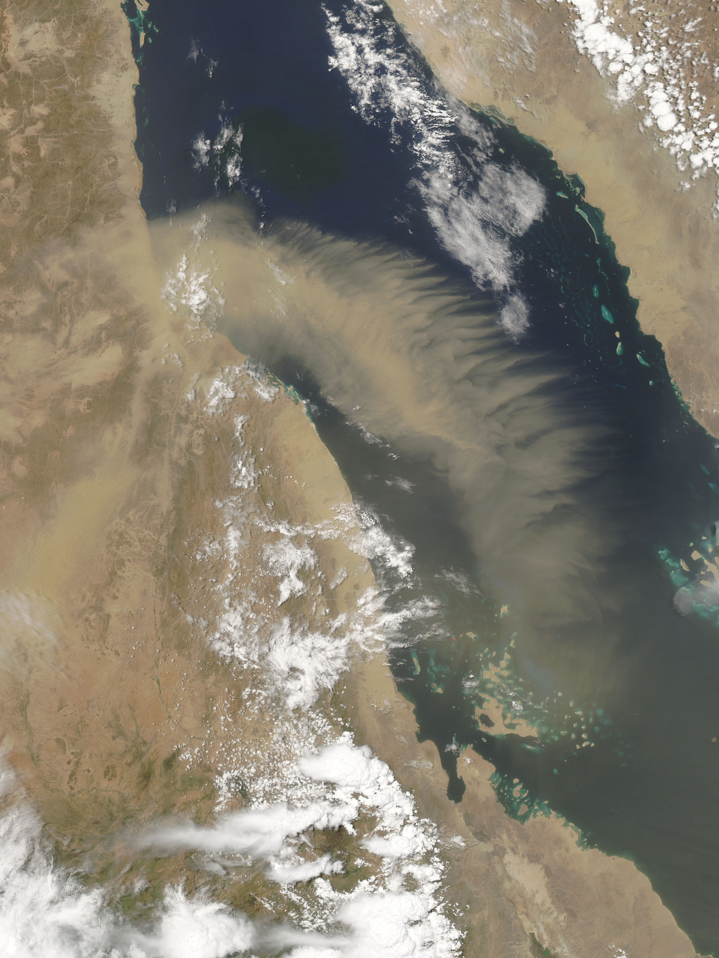 Dust storm over the Red Sea - related image preview