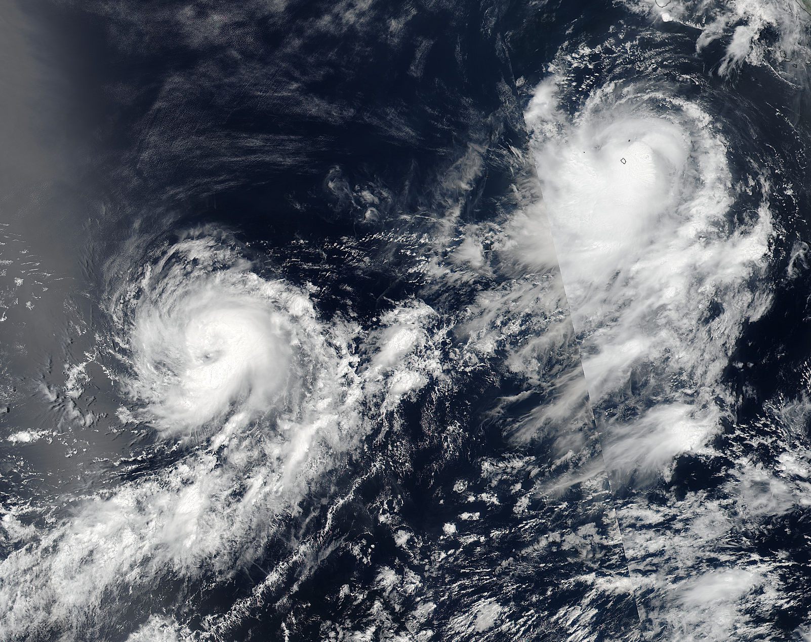 Tropical Storm Frank (07E) and Hurricane Georgette (08E) in the eastern Pacific Ocean - related image preview