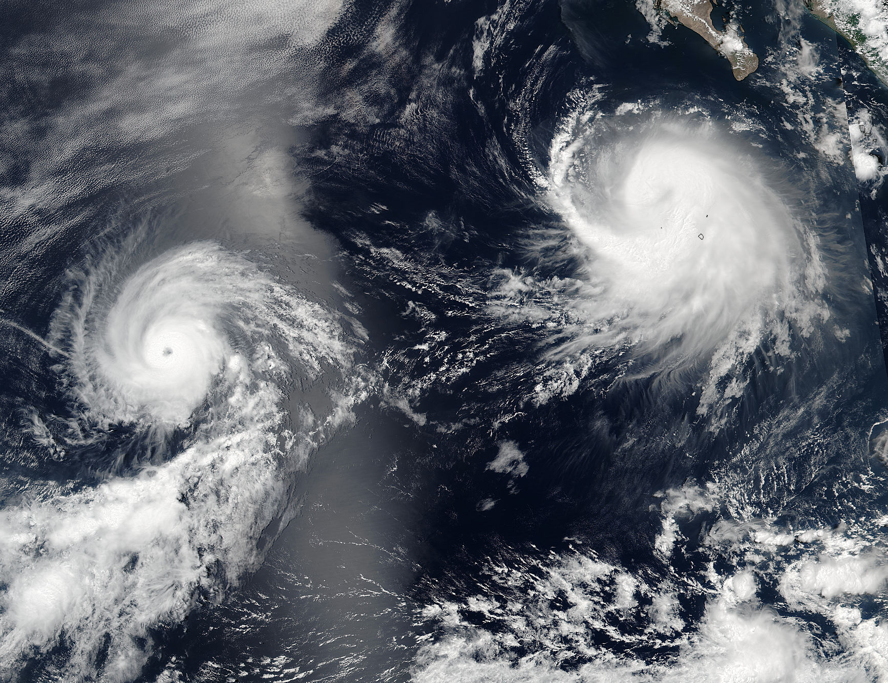 Tropical Storm Frank (07E) and Hurricane Georgette (08E) in the eastern Pacific Ocean - related image preview