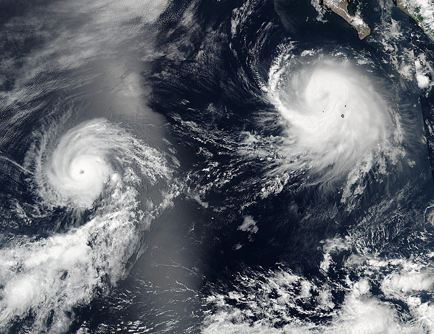 Tropical Storm Frank (07E) and Hurricane Georgette (08E) in the eastern Pacific Ocean - related image preview