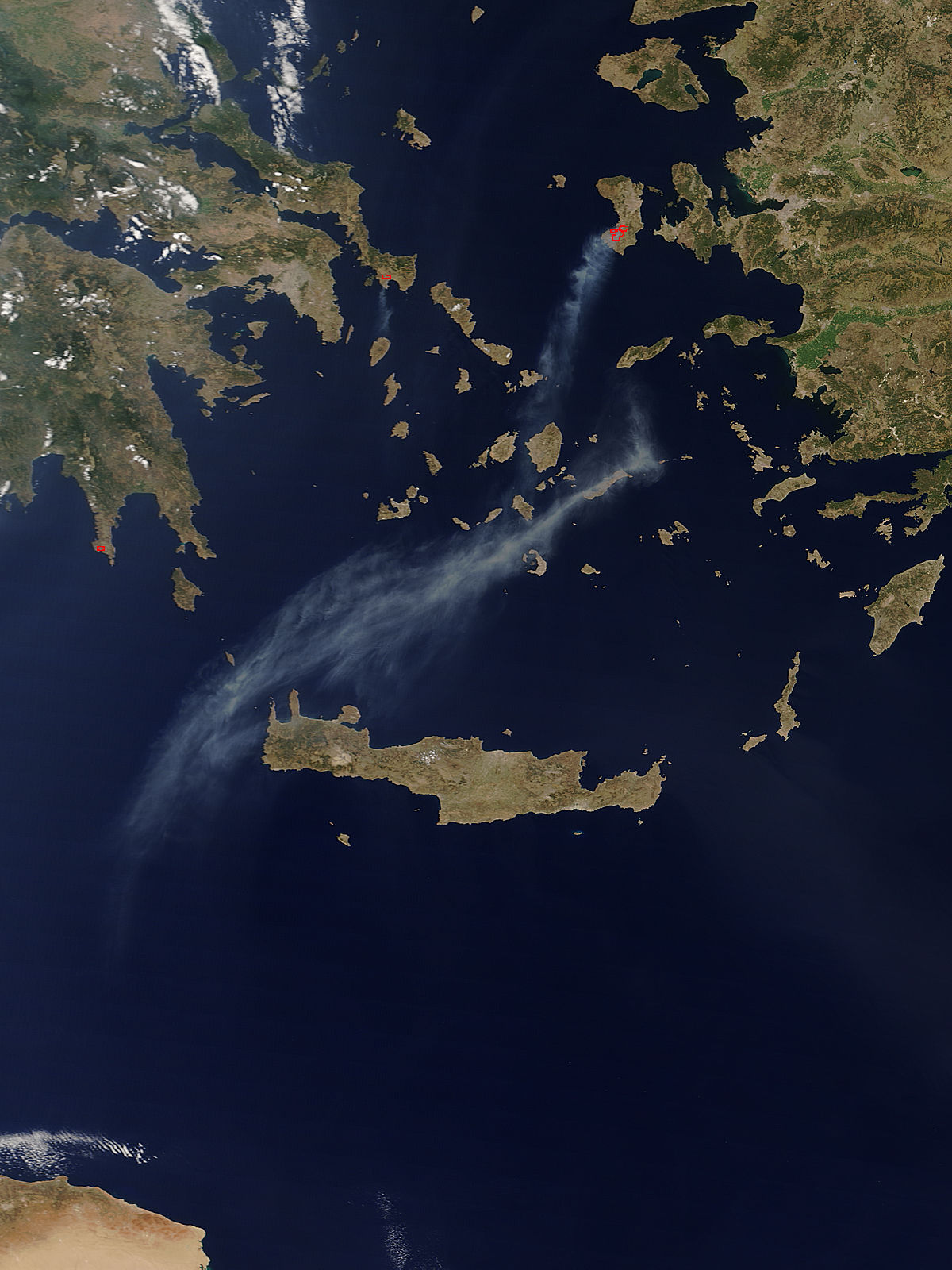 Fires in the Aegean Sea (morning overpass) - related image preview