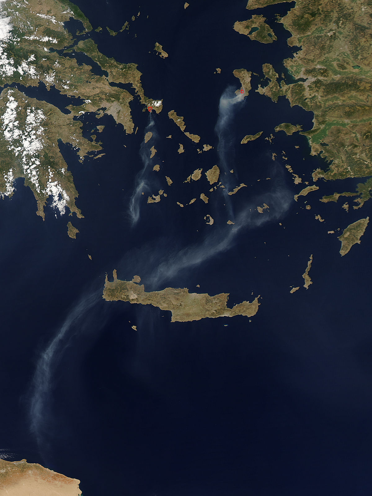 Fires in the Aegean Sea (afternoon overpass) - related image preview