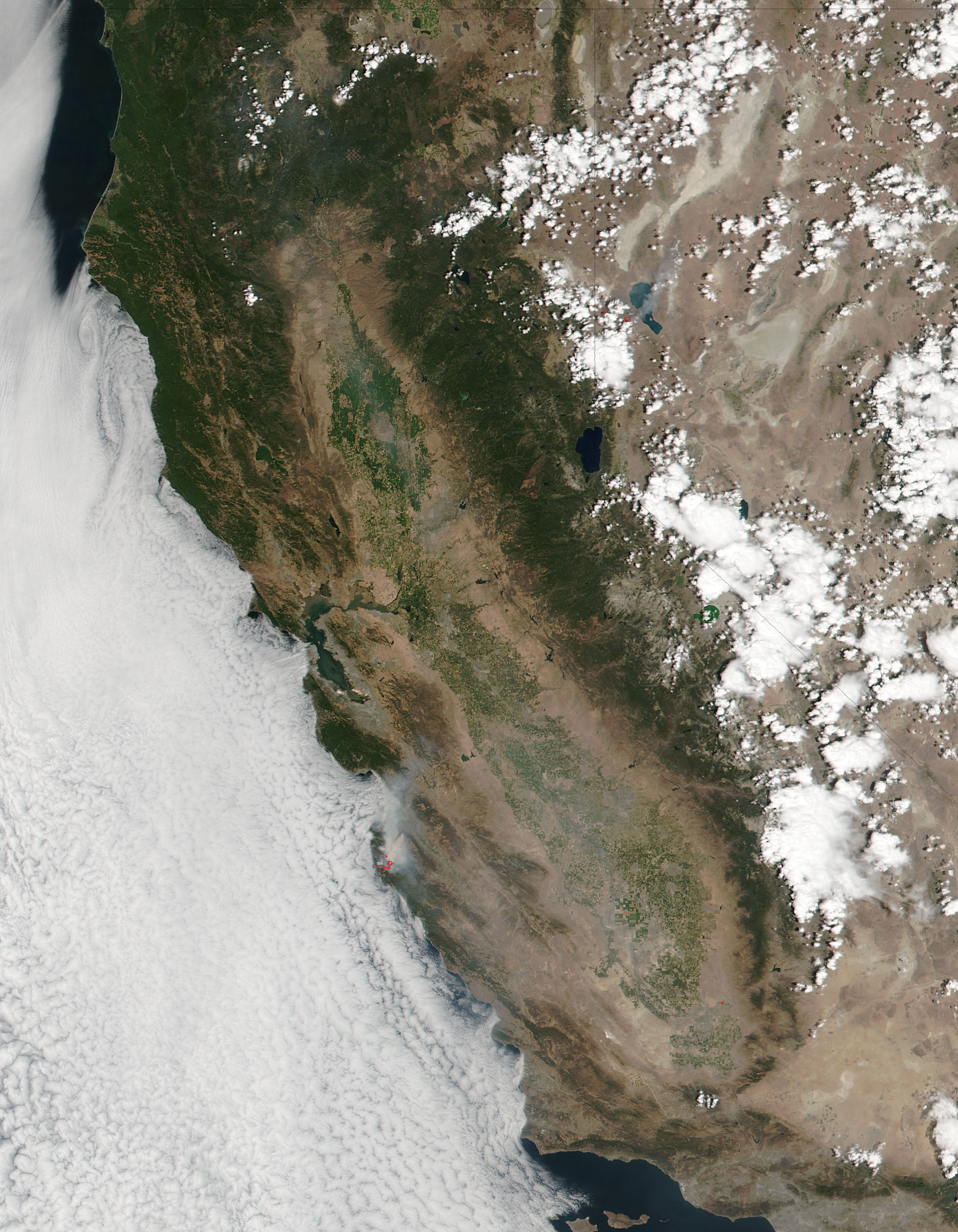 Smoke from the Soberanes Fire over the Central Valley, California - related image preview