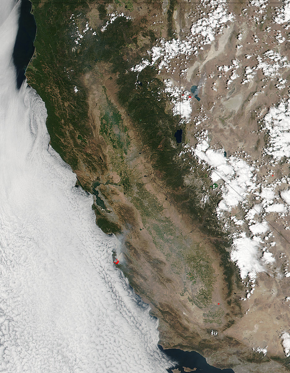 Smoke from the Soberanes Fire over the Central Valley, California - related image preview