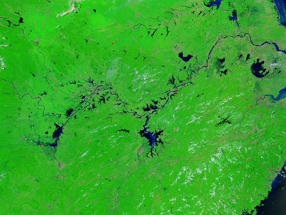 Flooding in eastern China (false color) - related image preview