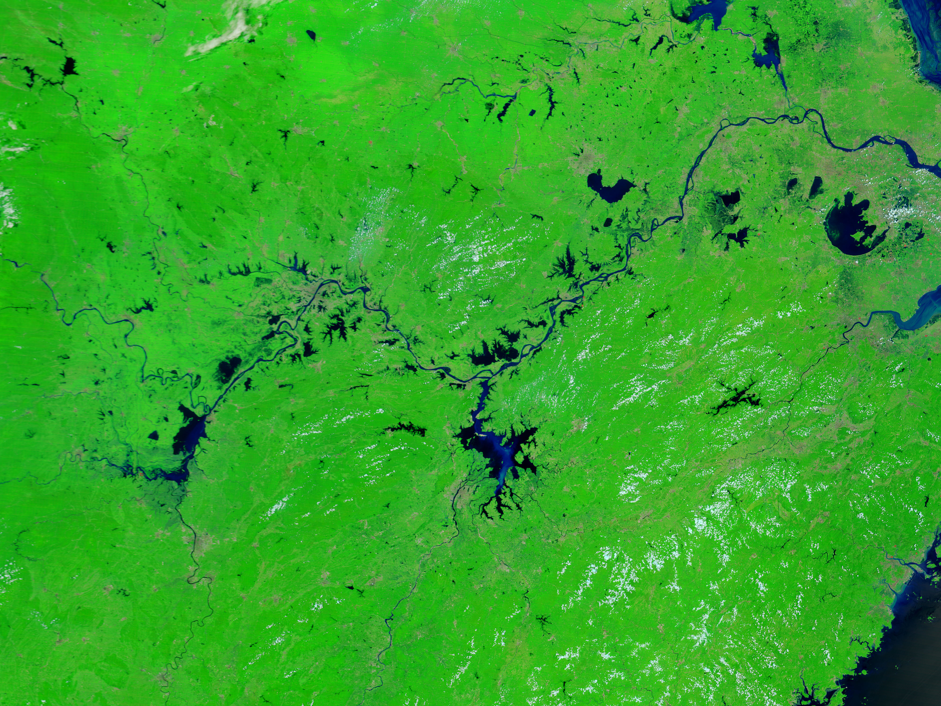 Flooding in eastern China (false color) - related image preview