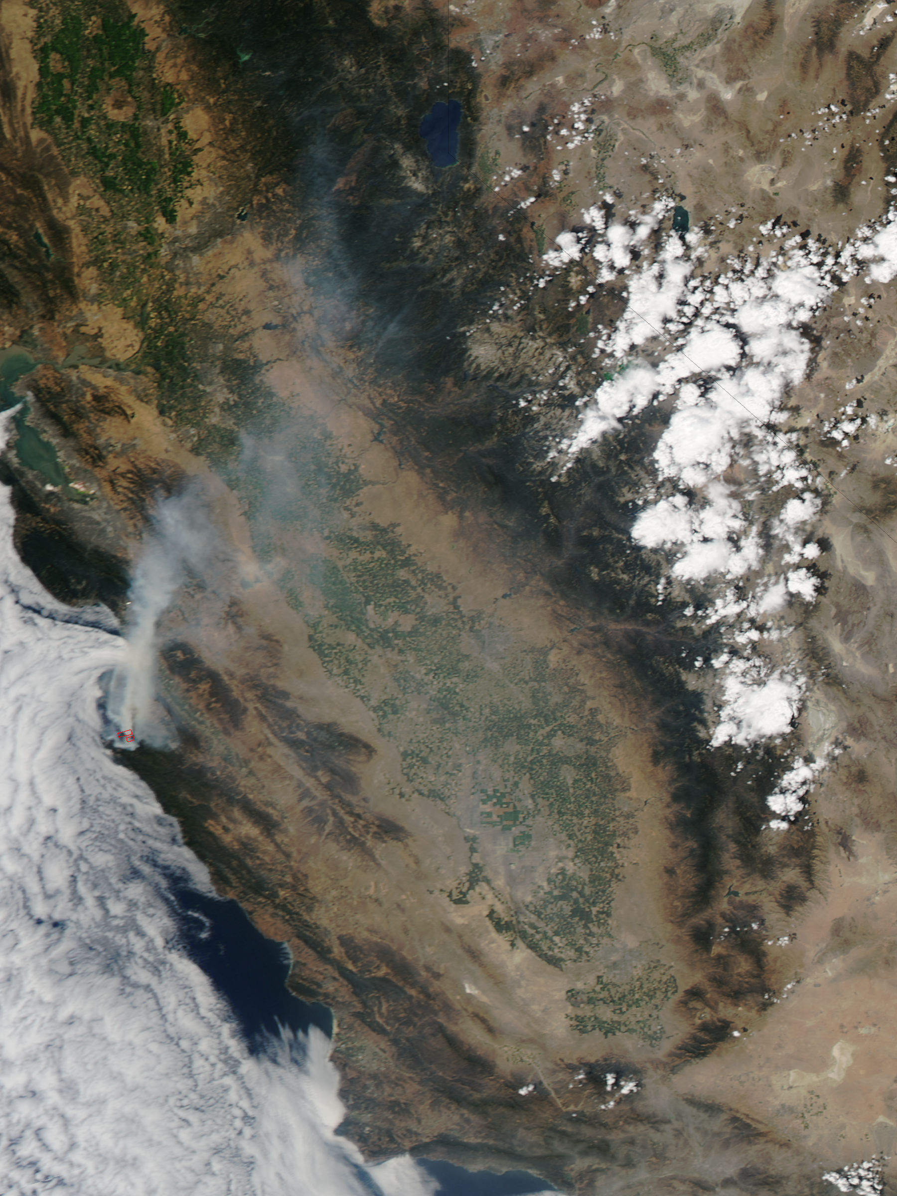 Smoke from the Soberanes Fire over the Central Valley, California - related image preview