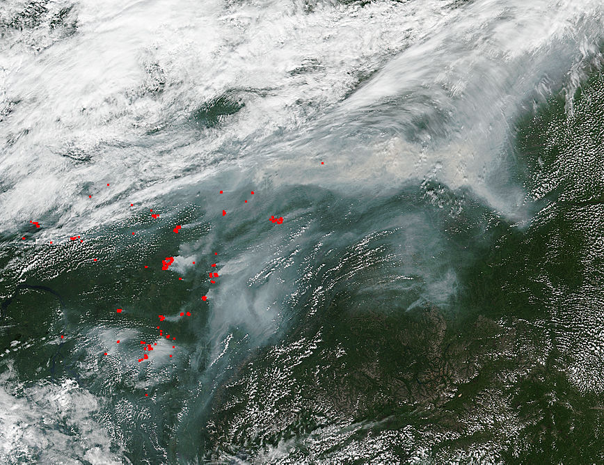 Fires and smoke in central Russia - related image preview