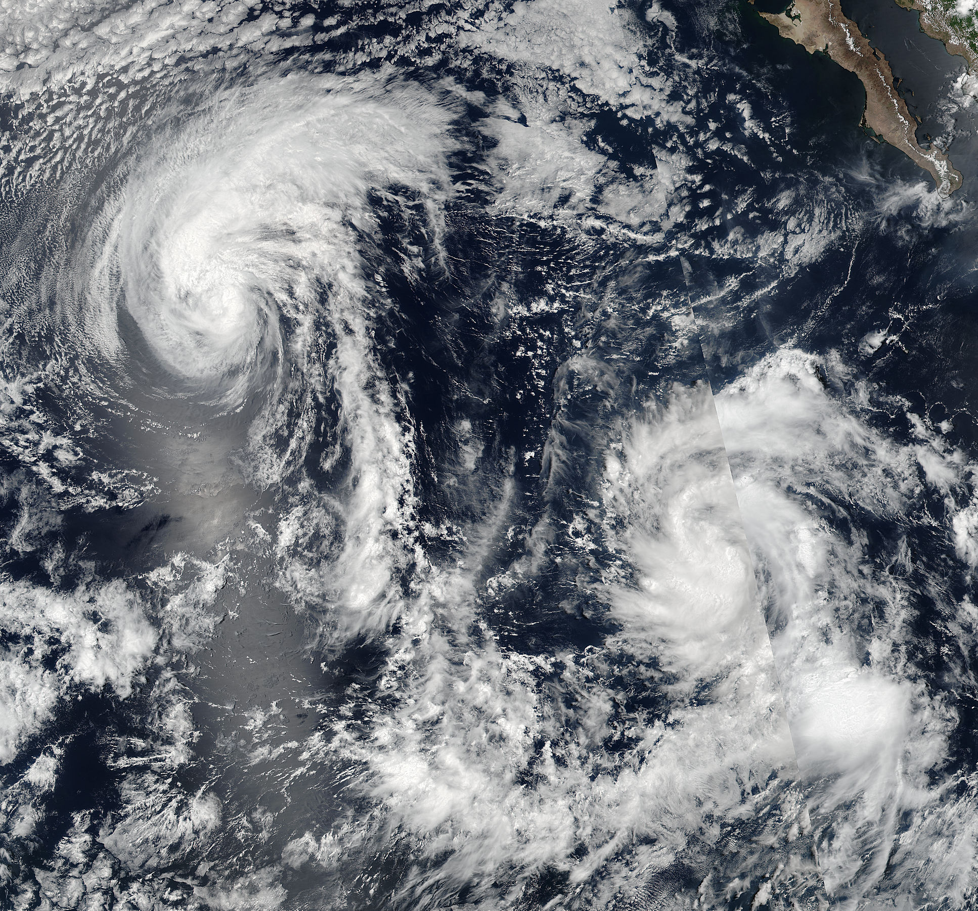 Tropical Storm Howard (09E) and Tropical Depression Ivette (10E) in the eastern Pacific Ocean - related image preview