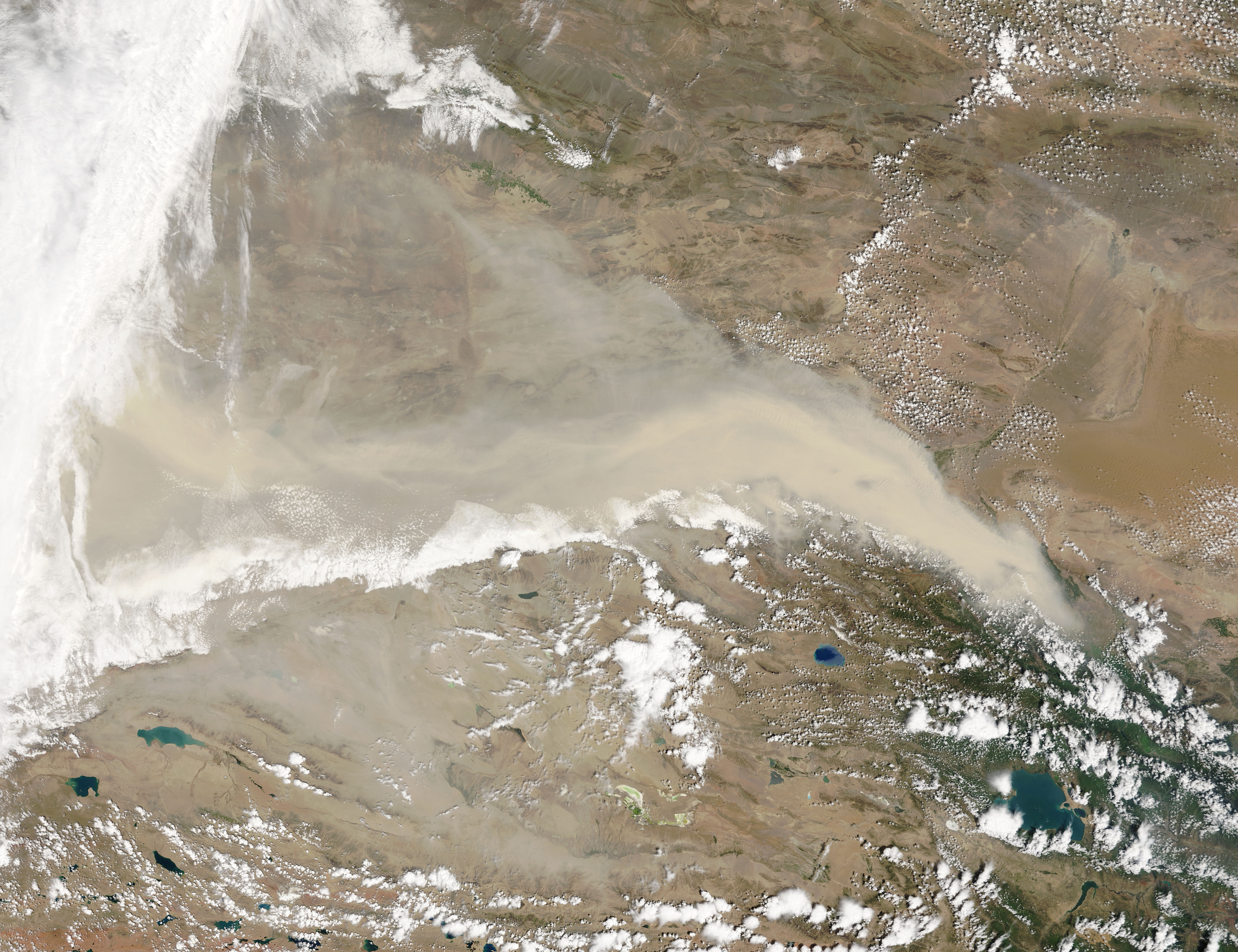 Dust from the Taklimakan Desert over Western China - related image preview