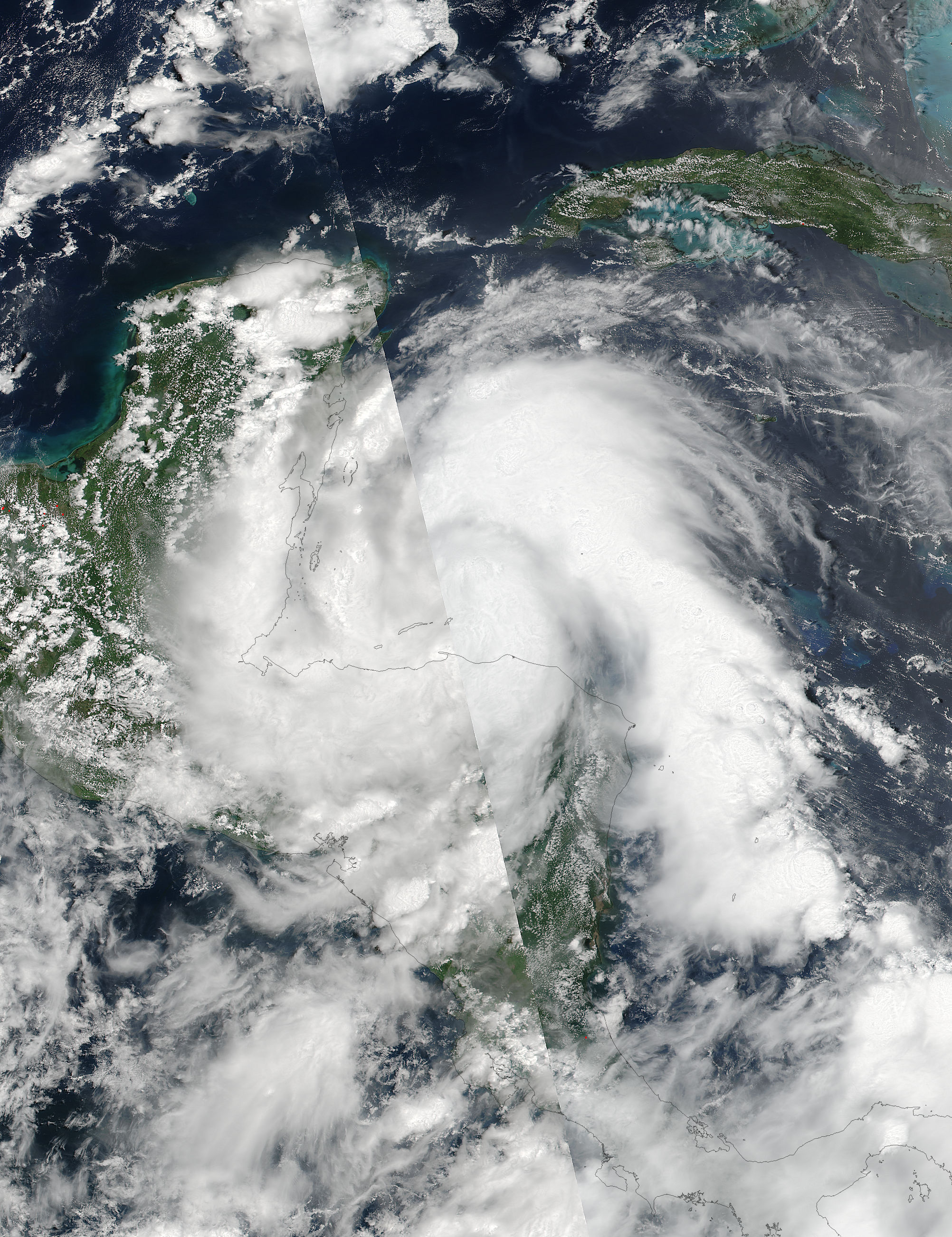 Hurricane Earl (05L) over Central America - related image preview