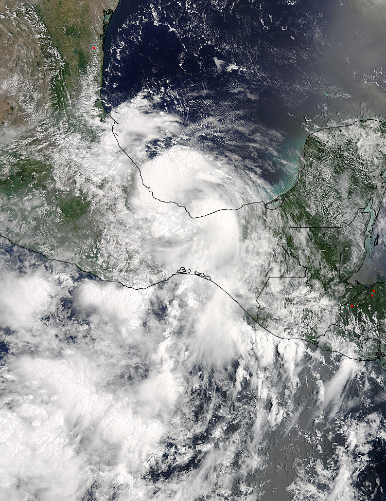 Tropical Storm Earl (05L) over Central America - related image preview