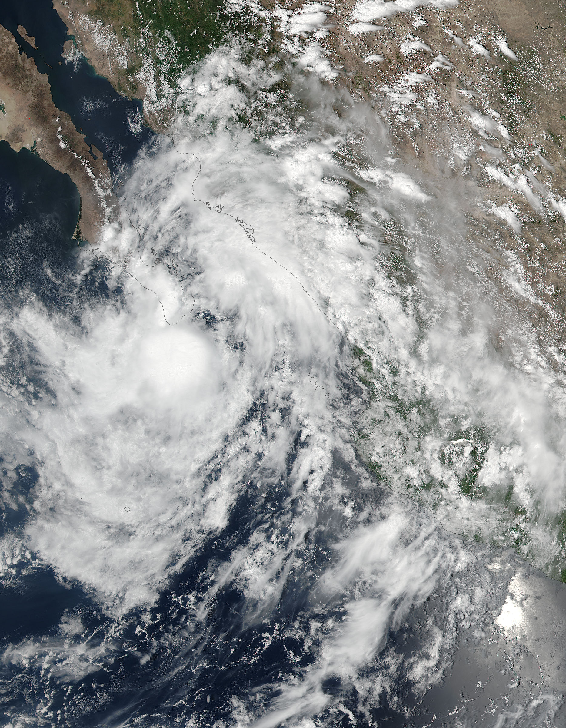 Tropical Storm Javier (11E) over Mexico - related image preview