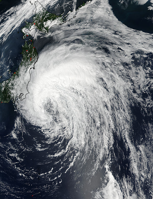 Tropical Storm Omais (07W) over northern Japan - related image preview