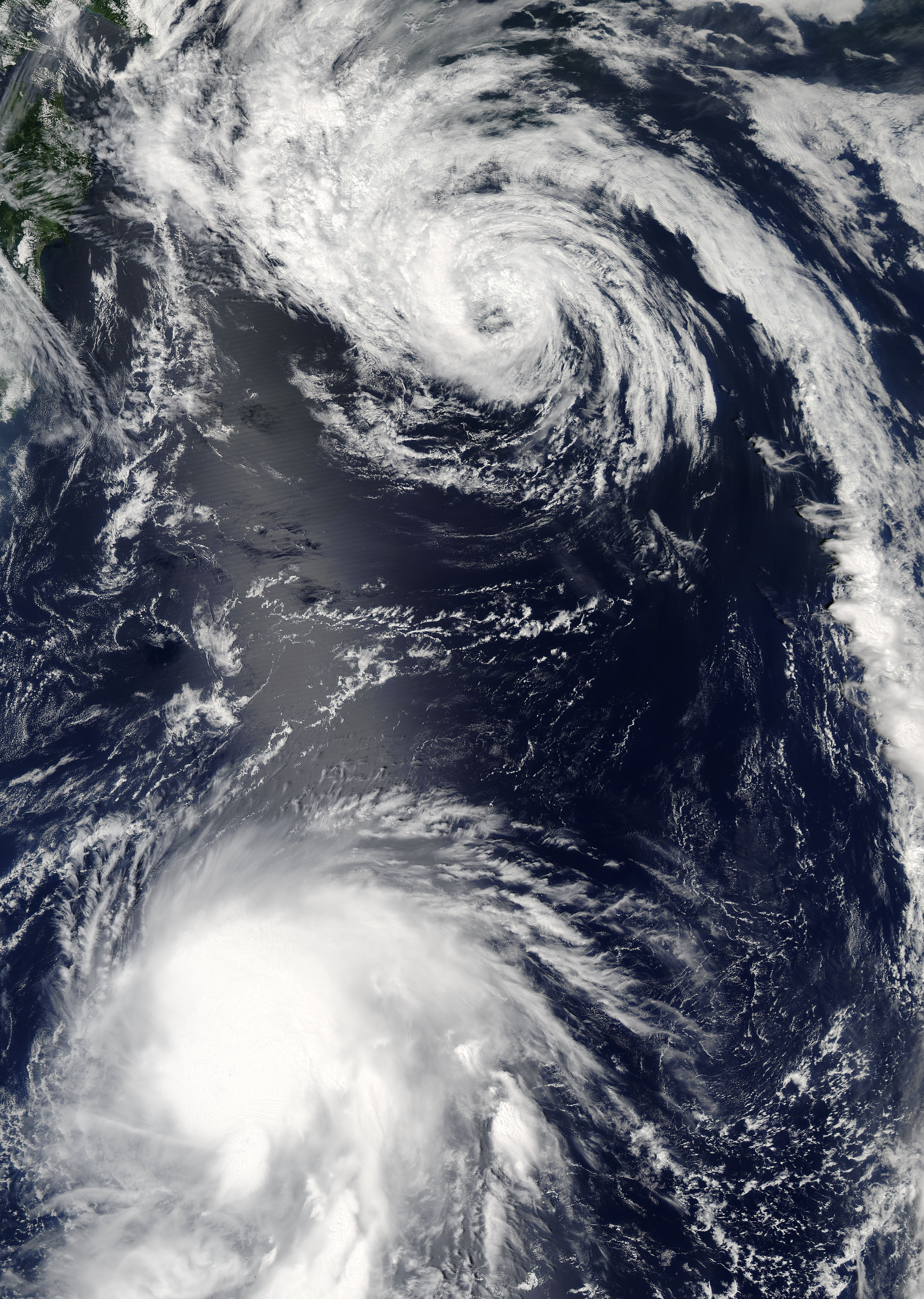 Tropical Storms Conson (08W) and Chanthu (09W) off Japan - related image preview