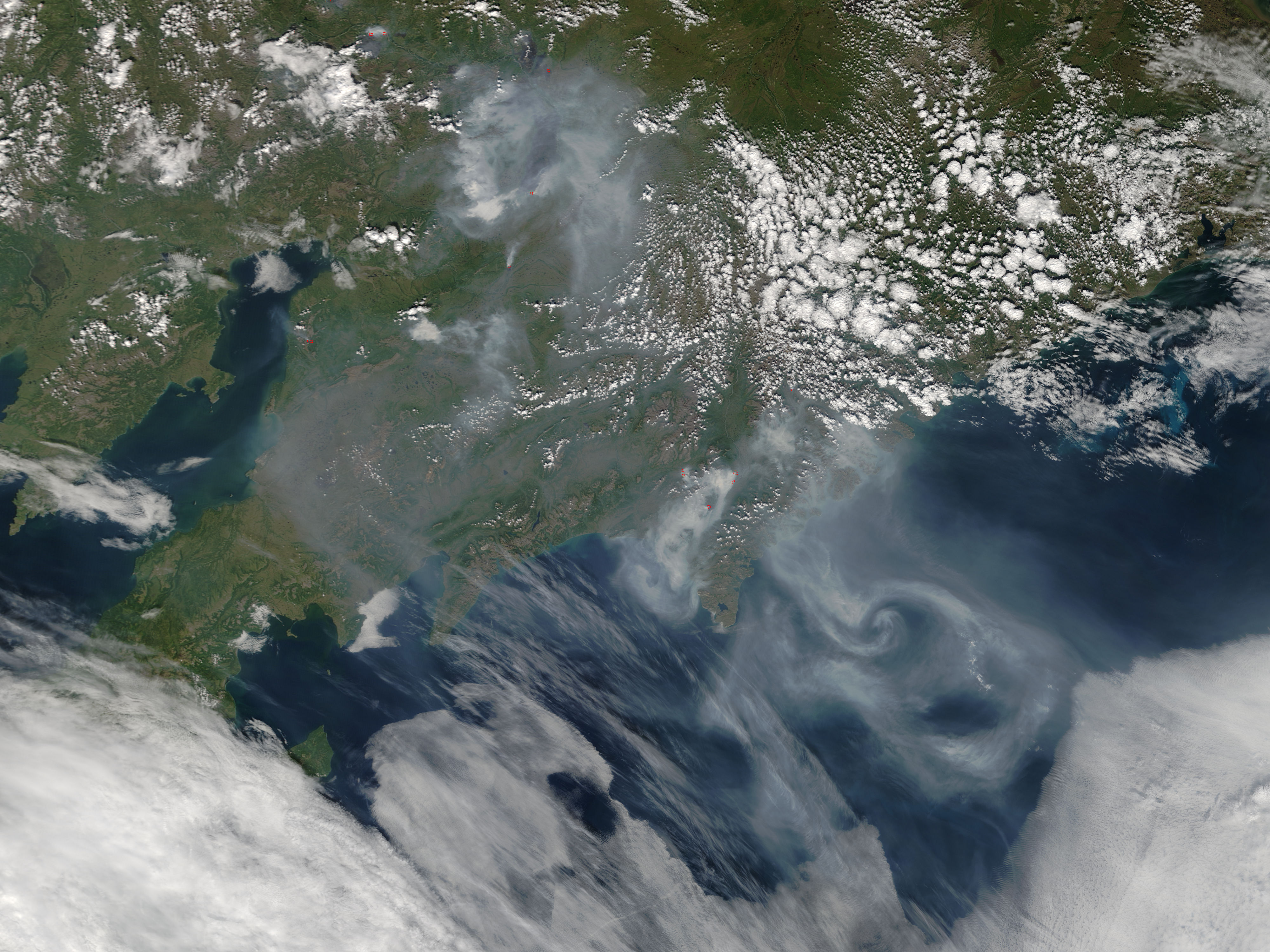 Fires and smoke in eastern Russia - related image preview