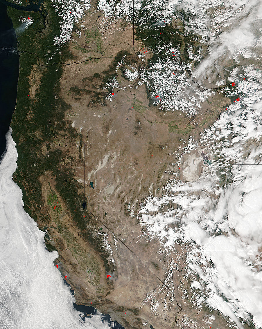 70 Large Fires Burn In 13 Western States Cause Haze I