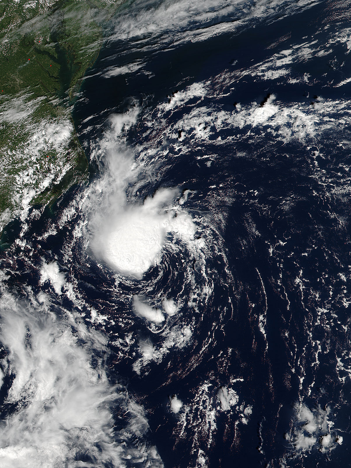 Tropical Depression Eight (08L) off North Carolina - related image preview