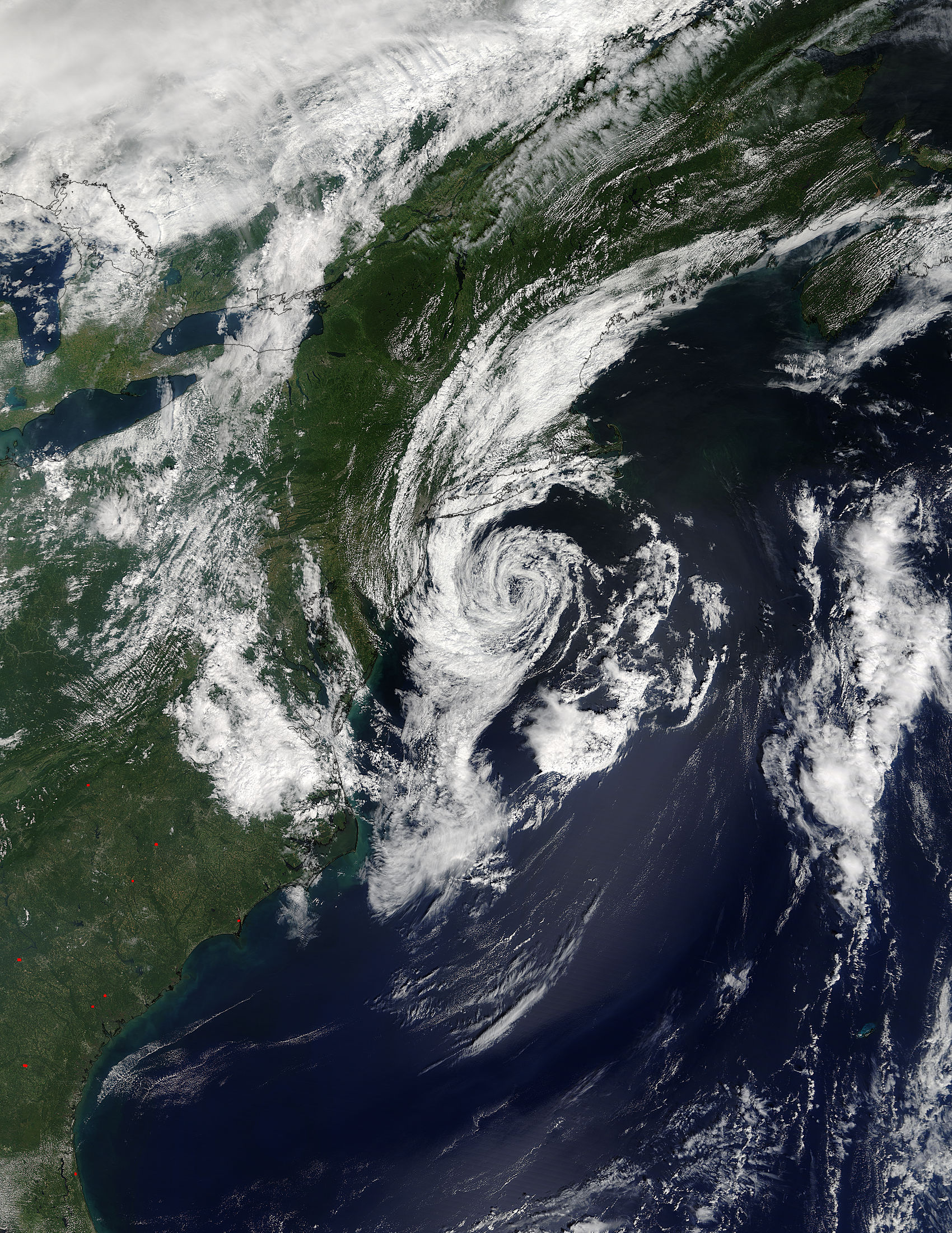 Remnants of Tropical Storm Hermine (09L) off New  England - related image preview