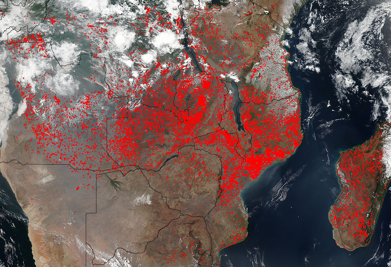 Fires in east Africa and Madagascar - related image preview