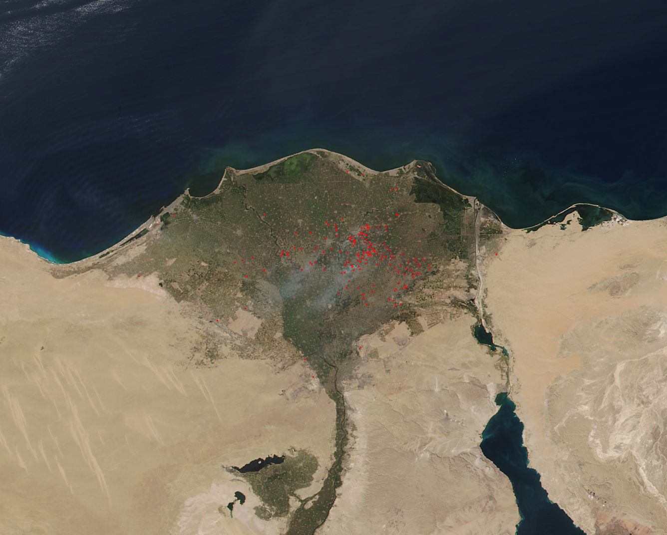 Fires in the Nile River Delta - related image preview