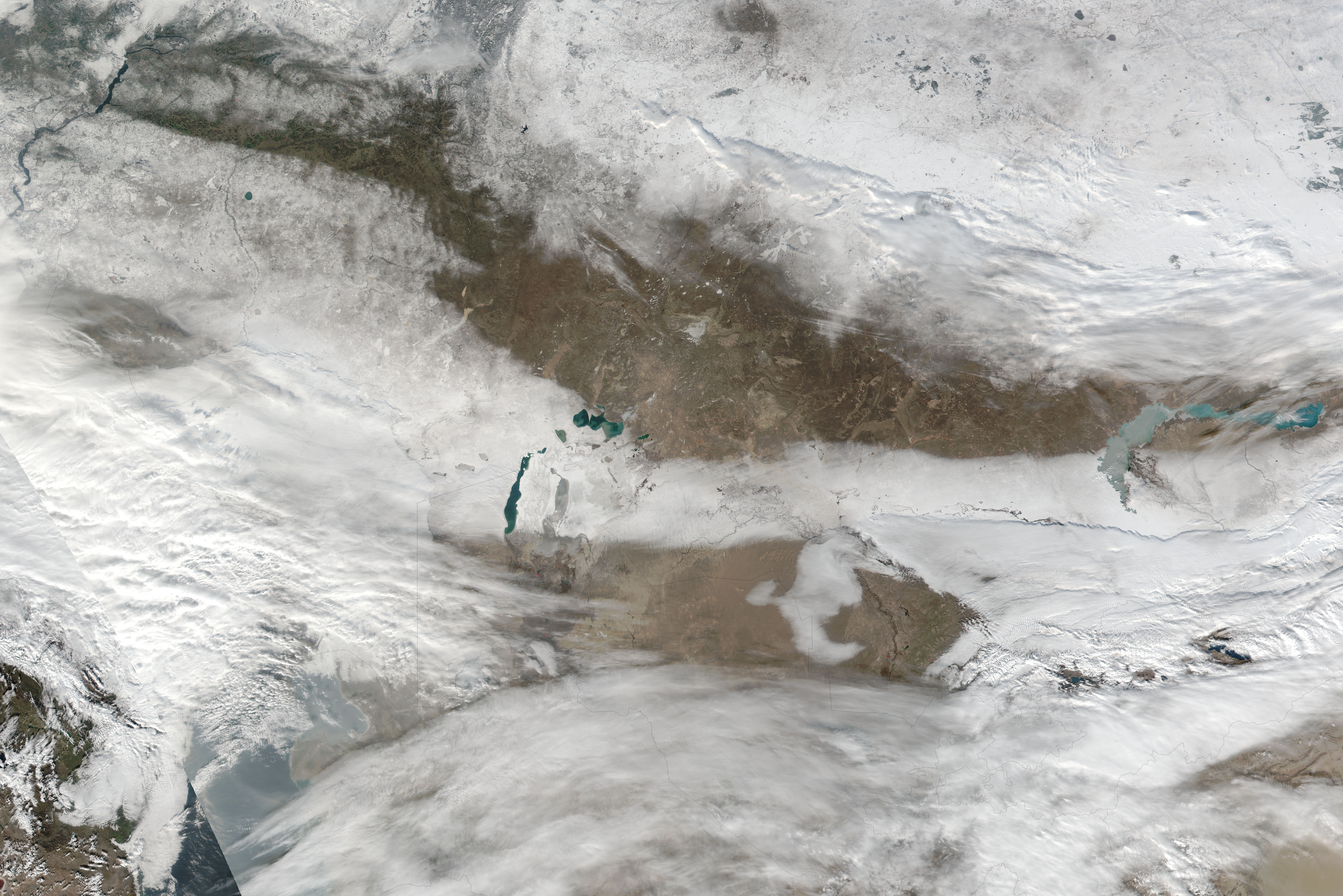 Snow swath across Kazakhstan - related image preview