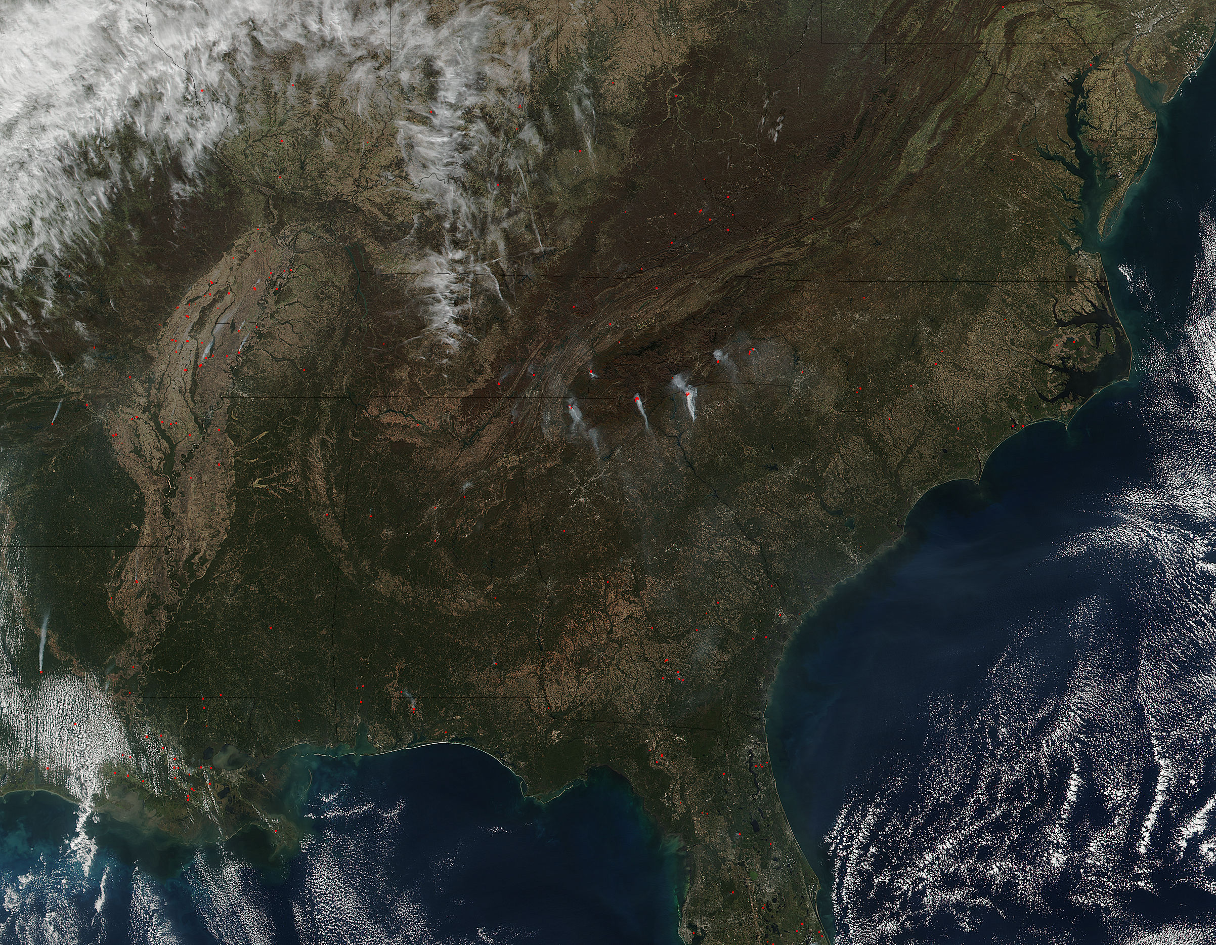 Fires across the southeastern United States - related image preview