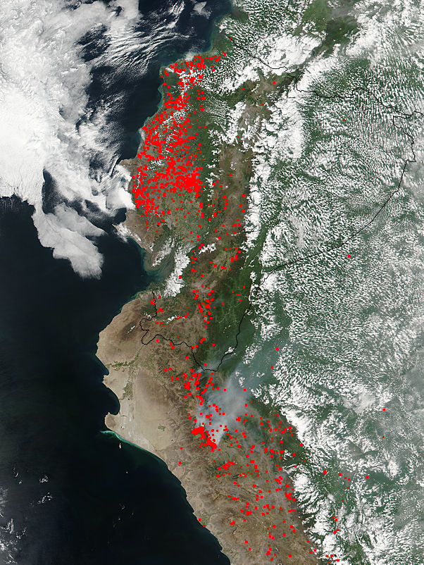 Fires in Ecuador and Peru - related image preview